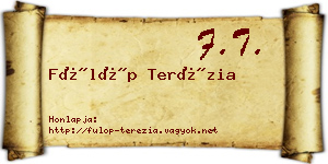 Fülöp Terézia névjegykártya