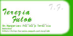 terezia fulop business card